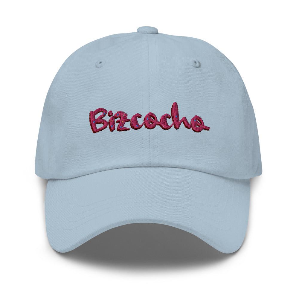Bizcocho Dad Hat - 2020 - DominicanGirlfriend.com - Frases Dominicanas - República Dominicana Lifestyle Graphic T-Shirts Streetwear & Accessories - New York - Bronx - Washington Heights - Miami - Florida - Boca Chica - USA - Dominican Clothing