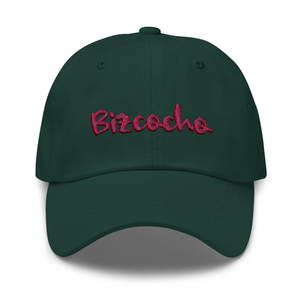 Bizcocho Dad Hat  - 2020 - DominicanGirlfriend.com - Frases Dominicanas - República Dominicana Lifestyle Graphic T-Shirts Streetwear & Accessories - New York - Bronx - Washington Heights - Miami - Florida - Boca Chica - USA - Dominican Clothing