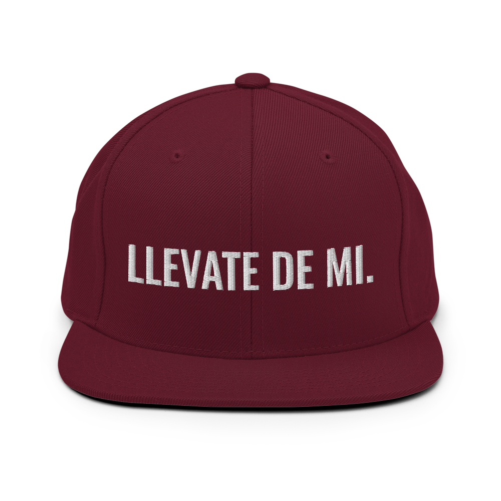 Llevate De Mi Snapback Hat - 2020 - DominicanGirlfriend.com - Frases Dominicanas - República Dominicana Lifestyle Graphic T-Shirts Streetwear & Accessories - New York - Bronx - Washington Heights - Miami - Florida - Boca Chica - USA - Dominican Clothing