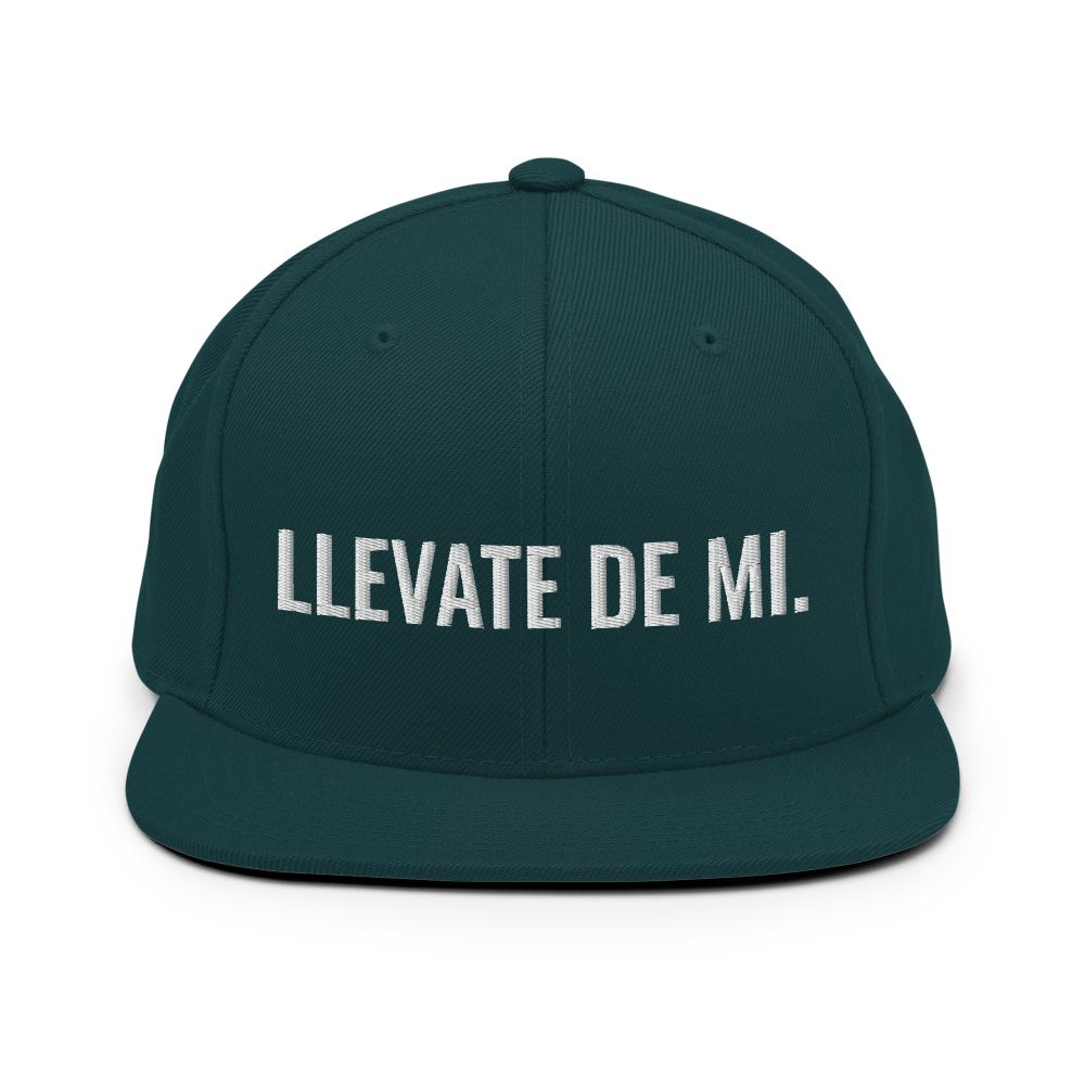 Llevate De Mi Snapback Hat - 2020 - DominicanGirlfriend.com - Frases Dominicanas - República Dominicana Lifestyle Graphic T-Shirts Streetwear & Accessories - New York - Bronx - Washington Heights - Miami - Florida - Boca Chica - USA - Dominican Clothing