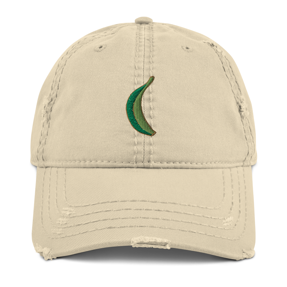 Platano Distressed Dad Hat - 2020 - DominicanGirlfriend.com - Frases Dominicanas - República Dominicana Lifestyle Graphic T-Shirts Streetwear & Accessories - New York - Bronx - Washington Heights - Miami - Florida - Boca Chica - USA - Dominican Clothing