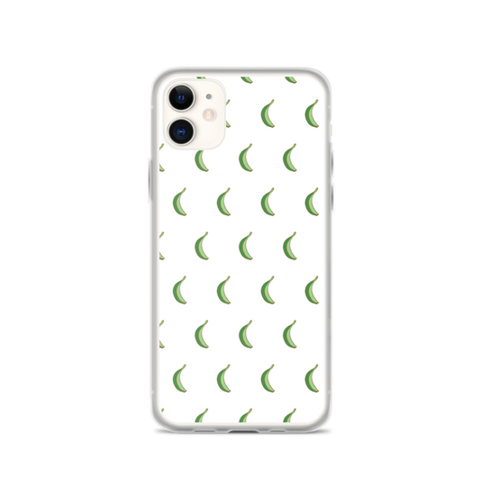 Platano All-Over iPhone Case (White)  - 2020 - DominicanGirlfriend.com - Frases Dominicanas - República Dominicana Lifestyle Graphic T-Shirts Streetwear & Accessories - New York - Bronx - Washington Heights - Miami - Florida - Boca Chica - USA - Dominican Clothing