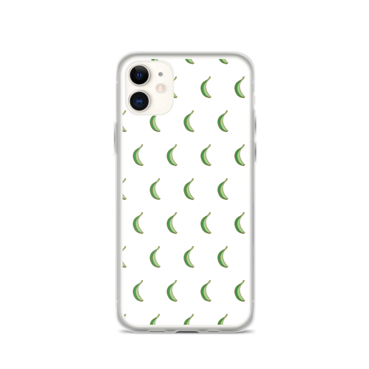 Platano All-Over iPhone Case (White) - 2020 - DominicanGirlfriend.com - Frases Dominicanas - República Dominicana Lifestyle Graphic T-Shirts Streetwear & Accessories - New York - Bronx - Washington Heights - Miami - Florida - Boca Chica - USA - Dominican Clothing