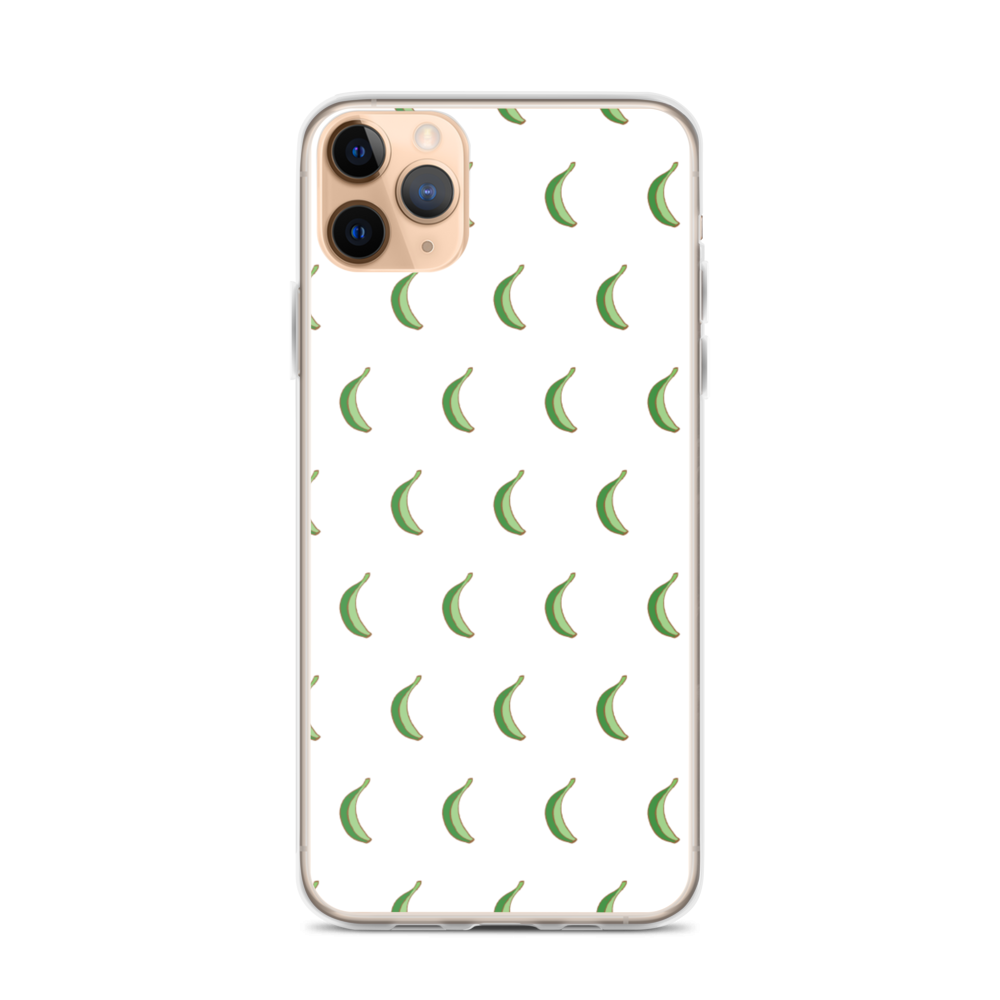 Platano All-Over iPhone Case (White)  - 2020 - DominicanGirlfriend.com - Frases Dominicanas - República Dominicana Lifestyle Graphic T-Shirts Streetwear & Accessories - New York - Bronx - Washington Heights - Miami - Florida - Boca Chica - USA - Dominican Clothing
