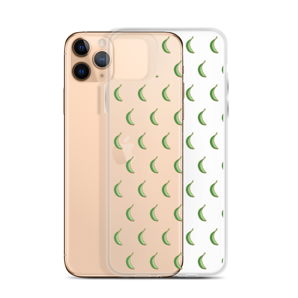 Platano All-Over iPhone Case (Transparent) - 2020 - DominicanGirlfriend.com - Frases Dominicanas - República Dominicana Lifestyle Graphic T-Shirts Streetwear & Accessories - New York - Bronx - Washington Heights - Miami - Florida - Boca Chica - USA - Dominican Clothing