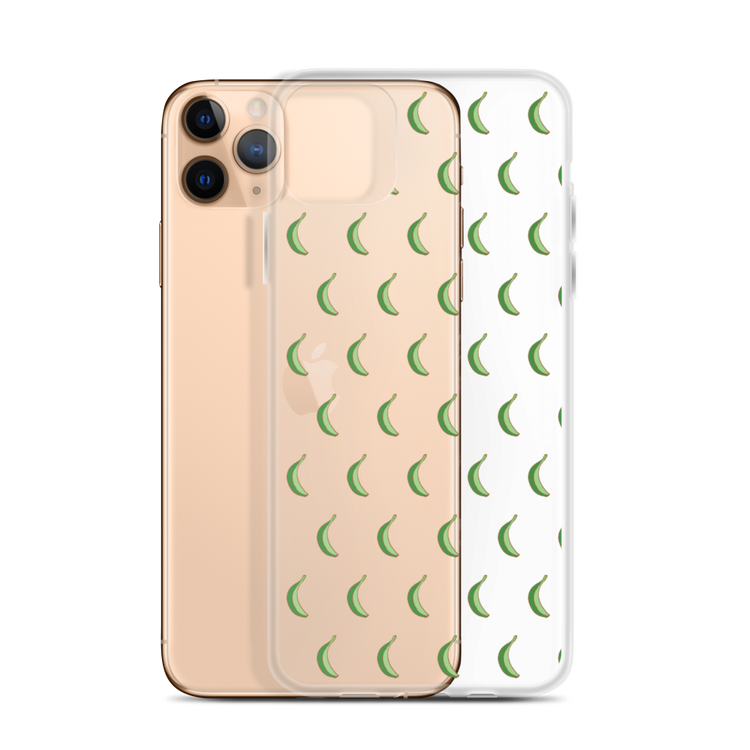 Platano All-Over iPhone Case (Transparent) - 2020 - DominicanGirlfriend.com - Frases Dominicanas - República Dominicana Lifestyle Graphic T-Shirts Streetwear & Accessories - New York - Bronx - Washington Heights - Miami - Florida - Boca Chica - USA - Dominican Clothing