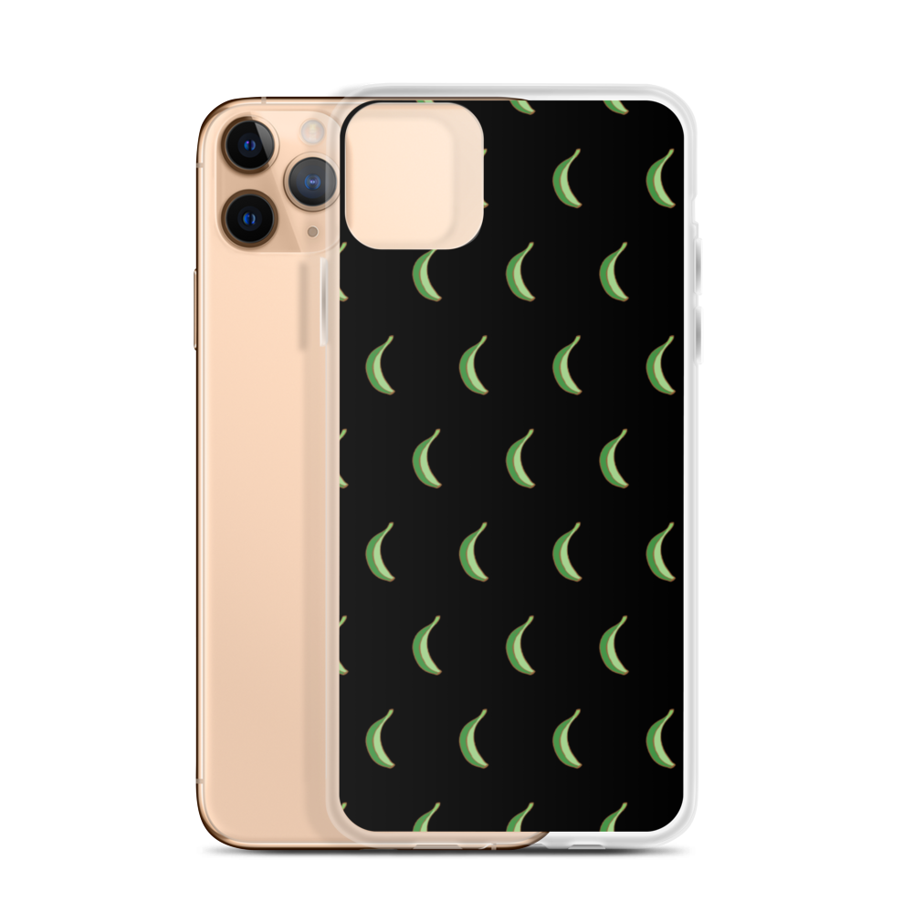 Platano All-Over iPhone Case (Black)  - 2020 - DominicanGirlfriend.com - Frases Dominicanas - República Dominicana Lifestyle Graphic T-Shirts Streetwear & Accessories - New York - Bronx - Washington Heights - Miami - Florida - Boca Chica - USA - Dominican Clothing