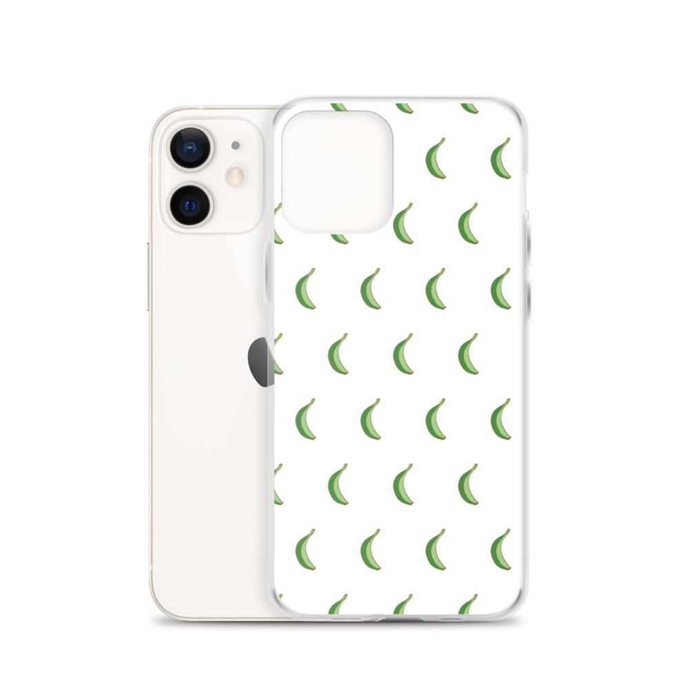Platano All-Over iPhone Case (White) - 2020 - DominicanGirlfriend.com - Frases Dominicanas - República Dominicana Lifestyle Graphic T-Shirts Streetwear & Accessories - New York - Bronx - Washington Heights - Miami - Florida - Boca Chica - USA - Dominican Clothing