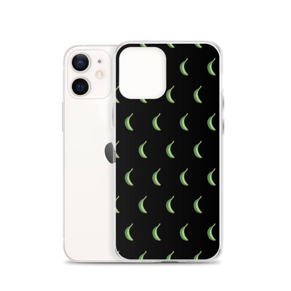 Platano All-Over iPhone Case (Black)  - 2020 - DominicanGirlfriend.com - Frases Dominicanas - República Dominicana Lifestyle Graphic T-Shirts Streetwear & Accessories - New York - Bronx - Washington Heights - Miami - Florida - Boca Chica - USA - Dominican Clothing