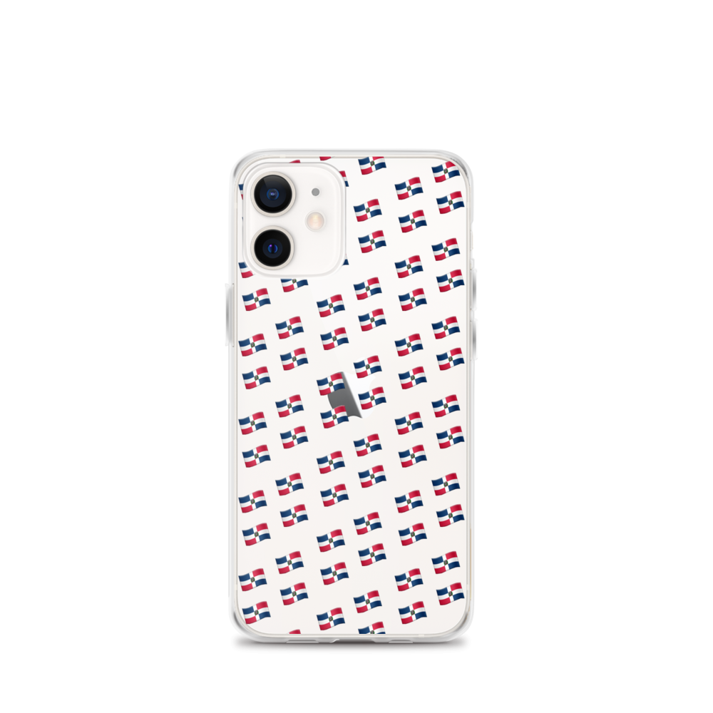 All-Over Emoji República Dominicana Flag iPhone Case (Transparent) - 2020 - DominicanGirlfriend.com - Frases Dominicanas - República Dominicana Lifestyle Graphic T-Shirts Streetwear & Accessories - New York - Bronx - Washington Heights - Miami - Florida - Boca Chica - USA - Dominican Clothing