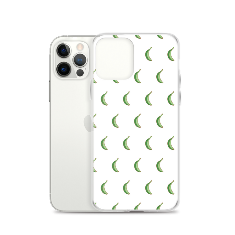 Platano All-Over iPhone Case (White) - 2020 - DominicanGirlfriend.com - Frases Dominicanas - República Dominicana Lifestyle Graphic T-Shirts Streetwear & Accessories - New York - Bronx - Washington Heights - Miami - Florida - Boca Chica - USA - Dominican Clothing