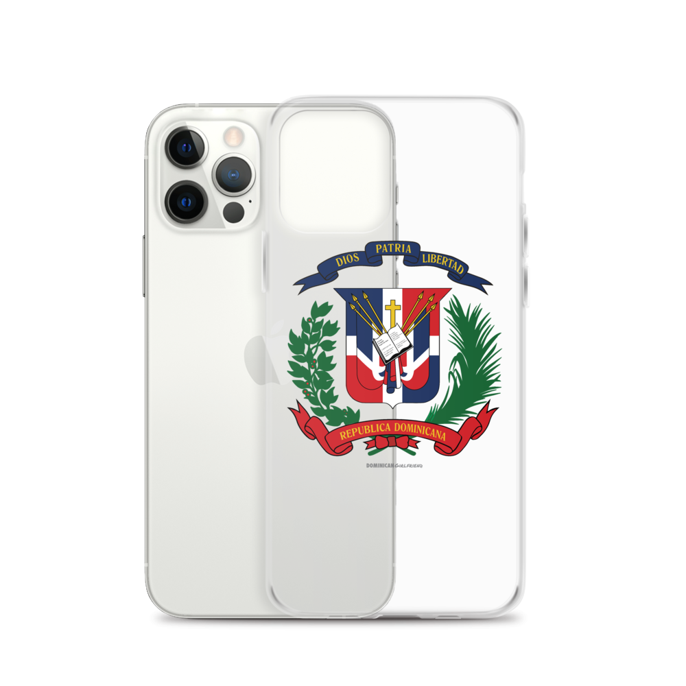 Escudo de la República Dominicana iPhone Case - 2020 - DominicanGirlfriend.com - Frases Dominicanas - República Dominicana Lifestyle Graphic T-Shirts Streetwear & Accessories - New York - Bronx - Washington Heights - Miami - Florida - Boca Chica - USA - Dominican Clothing