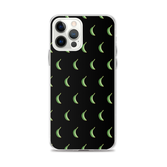 Platano All-Over iPhone Case (Black)  - 2020 - DominicanGirlfriend.com - Frases Dominicanas - República Dominicana Lifestyle Graphic T-Shirts Streetwear & Accessories - New York - Bronx - Washington Heights - Miami - Florida - Boca Chica - USA - Dominican Clothing