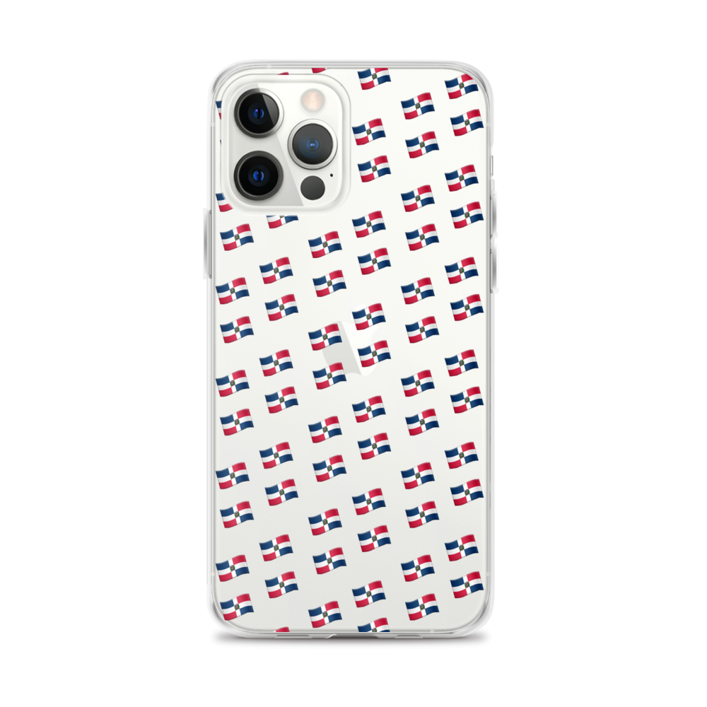 All-Over Emoji República Dominicana Flag iPhone Case (Transparent) - 2020 - DominicanGirlfriend.com - Frases Dominicanas - República Dominicana Lifestyle Graphic T-Shirts Streetwear & Accessories - New York - Bronx - Washington Heights - Miami - Florida - Boca Chica - USA - Dominican Clothing