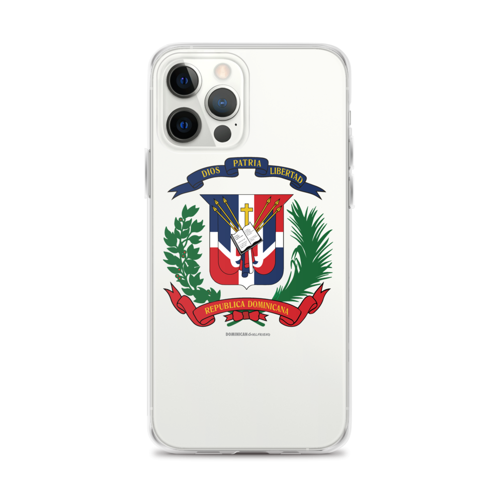 Escudo de la República Dominicana iPhone Case - 2020 - DominicanGirlfriend.com - Frases Dominicanas - República Dominicana Lifestyle Graphic T-Shirts Streetwear & Accessories - New York - Bronx - Washington Heights - Miami - Florida - Boca Chica - USA - Dominican Clothing