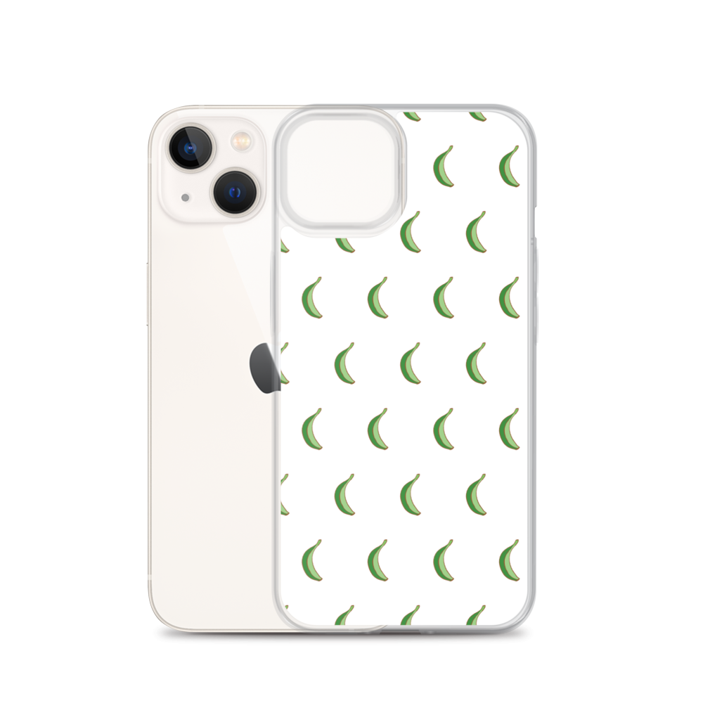 Platano All-Over iPhone Case (White)  - 2020 - DominicanGirlfriend.com - Frases Dominicanas - República Dominicana Lifestyle Graphic T-Shirts Streetwear & Accessories - New York - Bronx - Washington Heights - Miami - Florida - Boca Chica - USA - Dominican Clothing