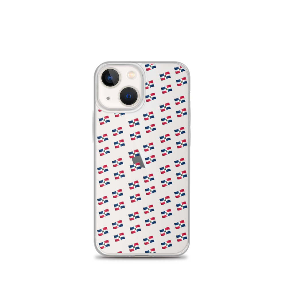 All-Over Emoji República Dominicana Flag iPhone Case (Transparent) - 2020 - DominicanGirlfriend.com - Frases Dominicanas - República Dominicana Lifestyle Graphic T-Shirts Streetwear & Accessories - New York - Bronx - Washington Heights - Miami - Florida - Boca Chica - USA - Dominican Clothing