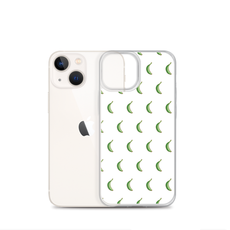 Platano All-Over iPhone Case (White) - 2020 - DominicanGirlfriend.com - Frases Dominicanas - República Dominicana Lifestyle Graphic T-Shirts Streetwear & Accessories - New York - Bronx - Washington Heights - Miami - Florida - Boca Chica - USA - Dominican Clothing