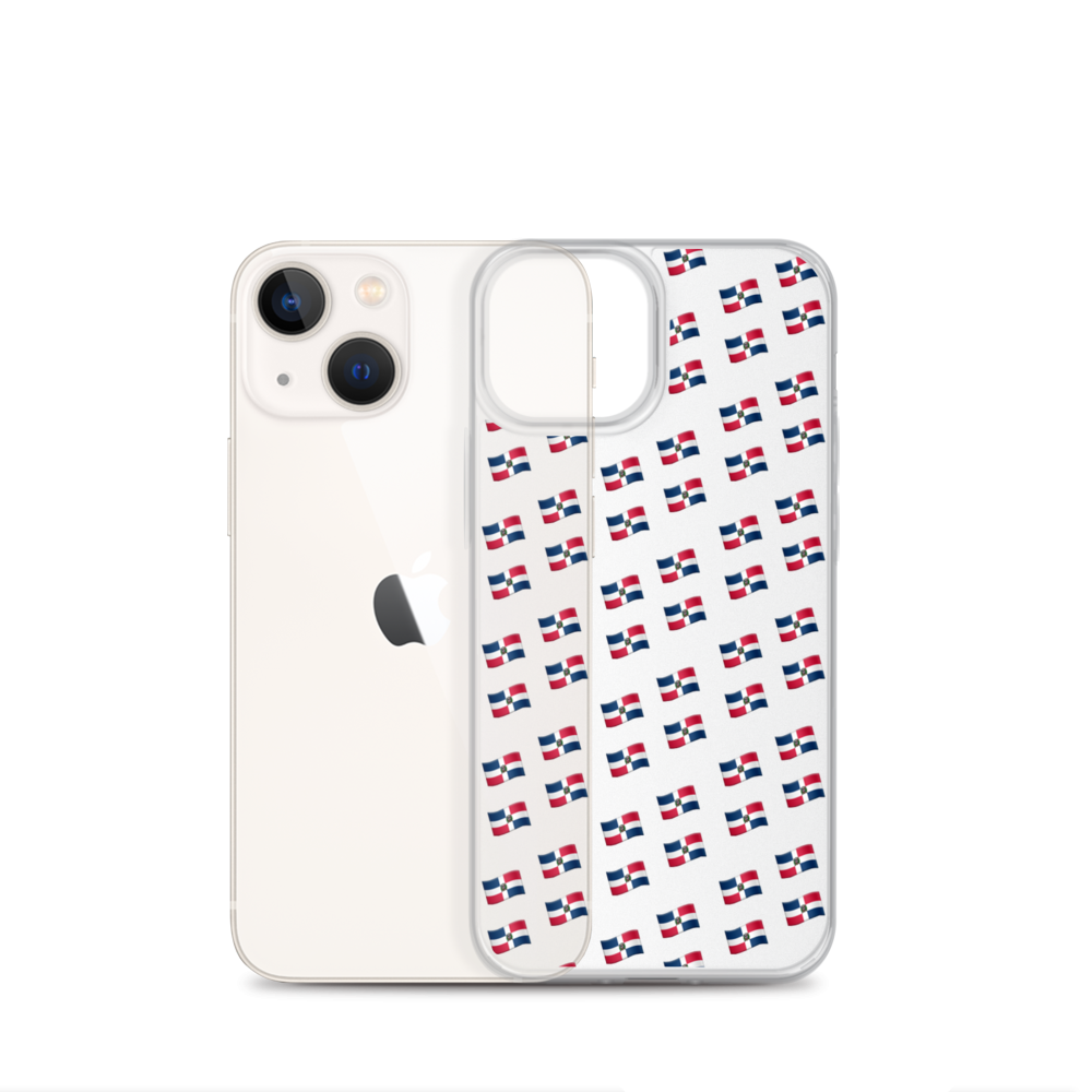 All-Over Emoji República Dominicana Flag iPhone Case (Transparent) - 2020 - DominicanGirlfriend.com - Frases Dominicanas - República Dominicana Lifestyle Graphic T-Shirts Streetwear & Accessories - New York - Bronx - Washington Heights - Miami - Florida - Boca Chica - USA - Dominican Clothing