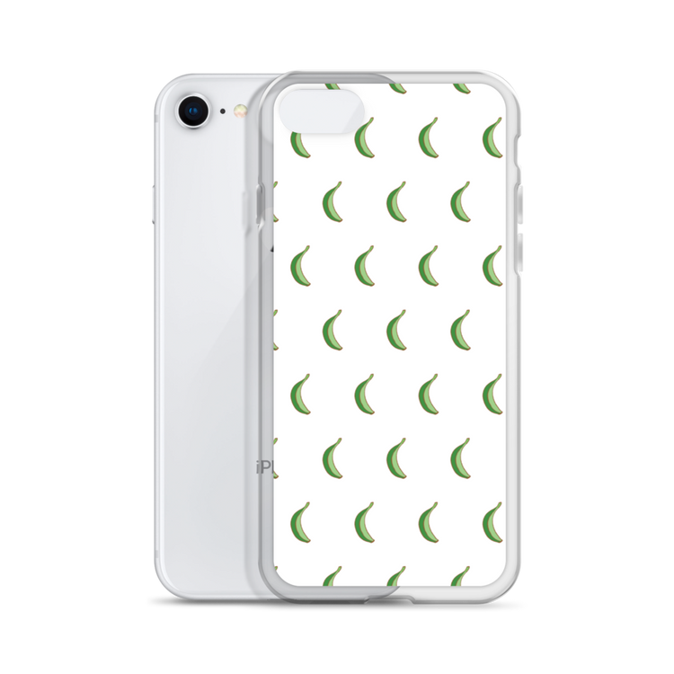 Platano All-Over iPhone Case (White) - 2020 - DominicanGirlfriend.com - Frases Dominicanas - República Dominicana Lifestyle Graphic T-Shirts Streetwear & Accessories - New York - Bronx - Washington Heights - Miami - Florida - Boca Chica - USA - Dominican Clothing