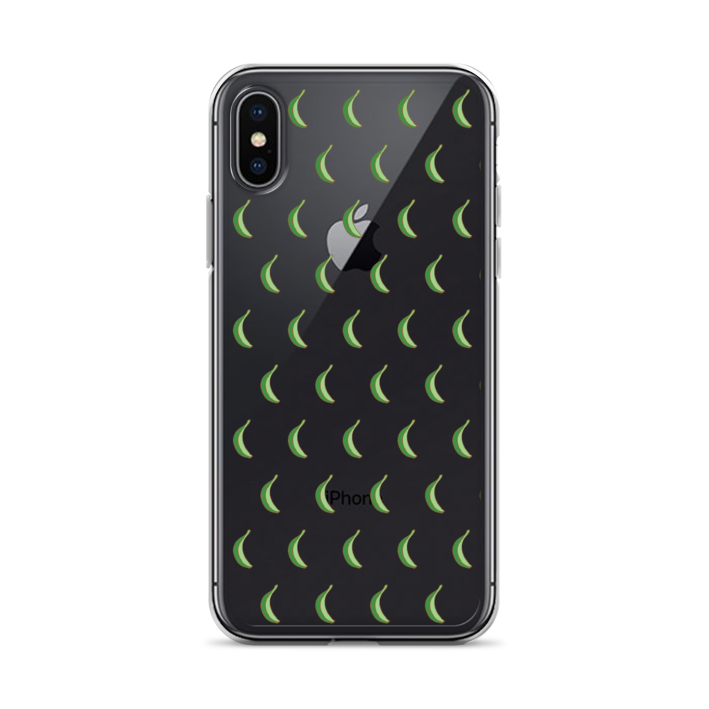Platano All-Over iPhone Case (Transparent)  - 2020 - DominicanGirlfriend.com - Frases Dominicanas - República Dominicana Lifestyle Graphic T-Shirts Streetwear & Accessories - New York - Bronx - Washington Heights - Miami - Florida - Boca Chica - USA - Dominican Clothing