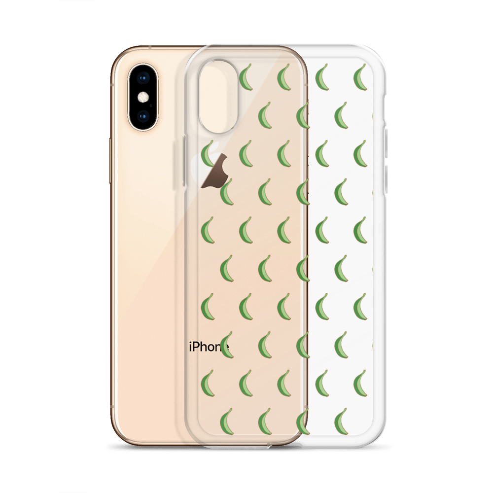 Platano All-Over iPhone Case (Transparent)  - 2020 - DominicanGirlfriend.com - Frases Dominicanas - República Dominicana Lifestyle Graphic T-Shirts Streetwear & Accessories - New York - Bronx - Washington Heights - Miami - Florida - Boca Chica - USA - Dominican Clothing