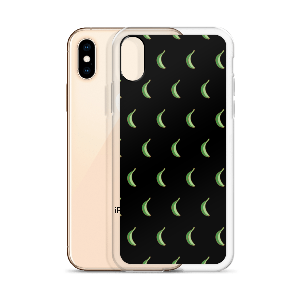 Platano All-Over iPhone Case (Black) - 2020 - DominicanGirlfriend.com - Frases Dominicanas - República Dominicana Lifestyle Graphic T-Shirts Streetwear & Accessories - New York - Bronx - Washington Heights - Miami - Florida - Boca Chica - USA - Dominican Clothing