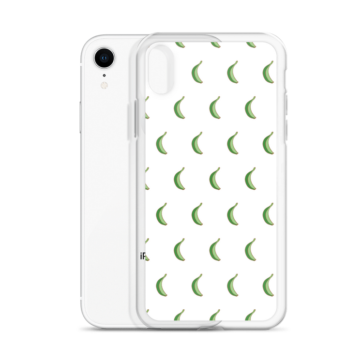 Platano All-Over iPhone Case (White) - 2020 - DominicanGirlfriend.com - Frases Dominicanas - República Dominicana Lifestyle Graphic T-Shirts Streetwear & Accessories - New York - Bronx - Washington Heights - Miami - Florida - Boca Chica - USA - Dominican Clothing