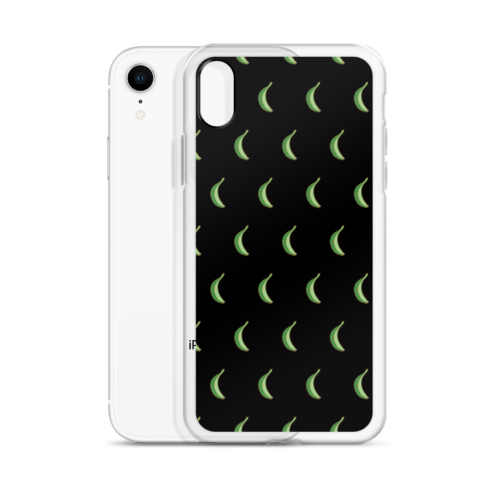 Platano All-Over iPhone Case (Black) - 2020 - DominicanGirlfriend.com - Frases Dominicanas - República Dominicana Lifestyle Graphic T-Shirts Streetwear & Accessories - New York - Bronx - Washington Heights - Miami - Florida - Boca Chica - USA - Dominican Clothing
