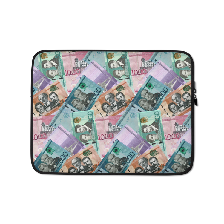Dominican Pesos Laptop Sleeve - 2020 - DominicanGirlfriend.com - Frases Dominicanas - República Dominicana Lifestyle Graphic T-Shirts Streetwear & Accessories - New York - Bronx - Washington Heights - Miami - Florida - Boca Chica - USA - Dominican Clothing
