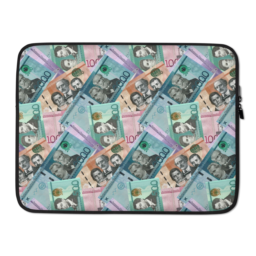 Dominican Pesos Laptop Sleeve - 2020 - DominicanGirlfriend.com - Frases Dominicanas - República Dominicana Lifestyle Graphic T-Shirts Streetwear & Accessories - New York - Bronx - Washington Heights - Miami - Florida - Boca Chica - USA - Dominican Clothing