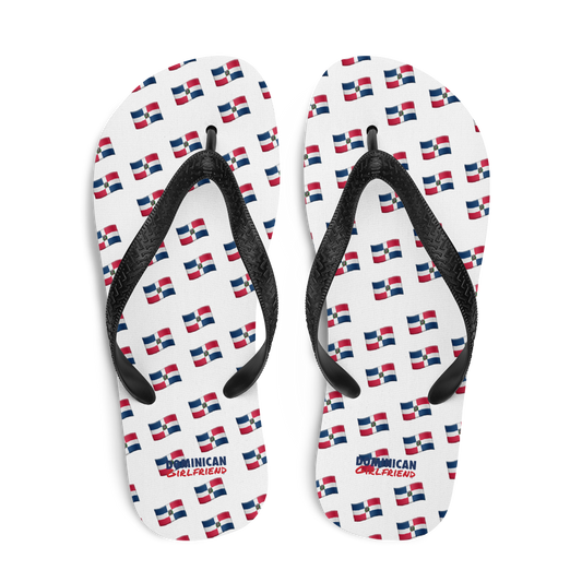 All-Over Emoji República Dominicana Flag Flip-Flops  - 2020 - DominicanGirlfriend.com - Frases Dominicanas - República Dominicana Lifestyle Graphic T-Shirts Streetwear & Accessories - New York - Bronx - Washington Heights - Miami - Florida - Boca Chica - USA - Dominican Clothing