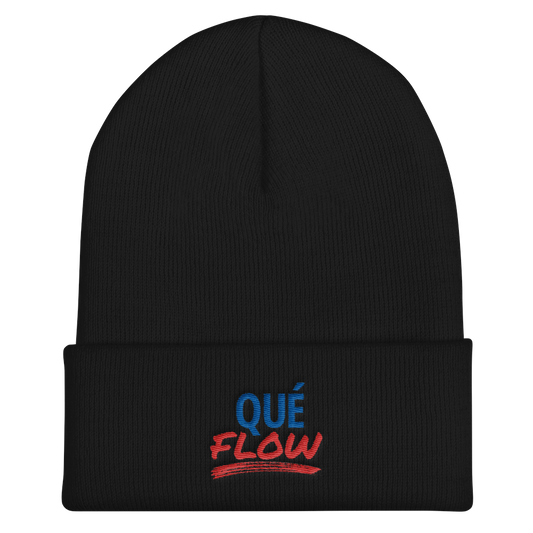 Que Flow Cuffed Beanie  - 2020 - DominicanGirlfriend.com - Frases Dominicanas - República Dominicana Lifestyle Graphic T-Shirts Streetwear & Accessories - New York - Bronx - Washington Heights - Miami - Florida - Boca Chica - USA - Dominican Clothing