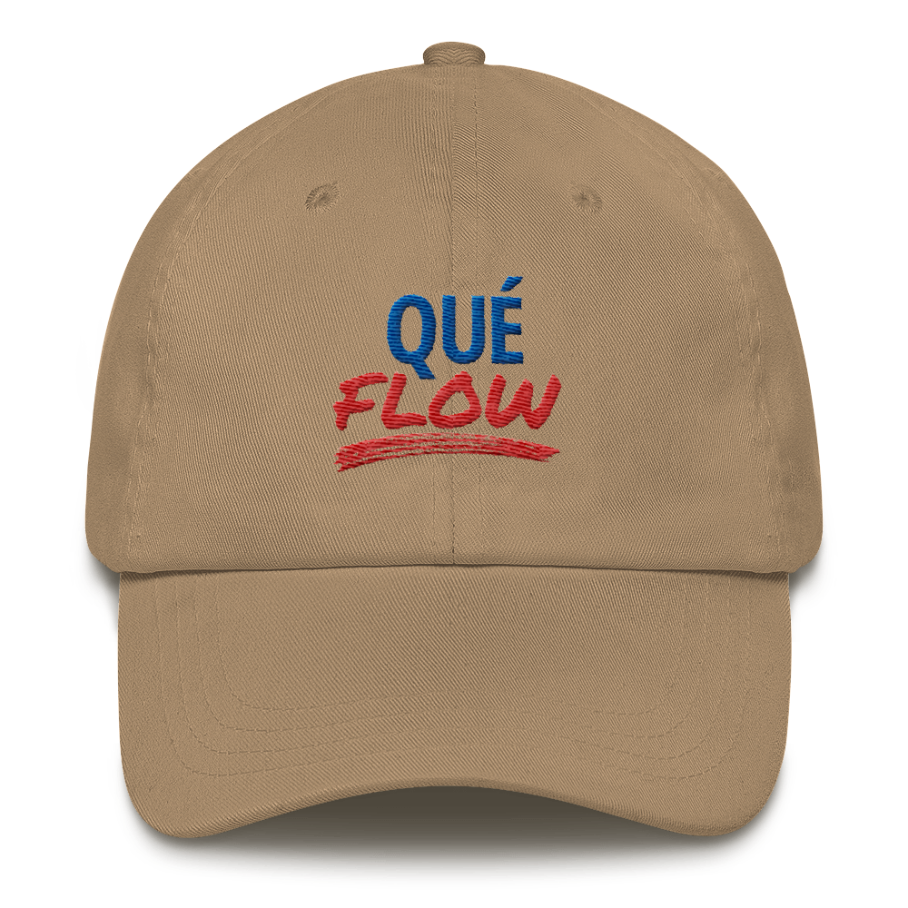 Que Flow Dad Hat  - 2020 - DominicanGirlfriend.com - Frases Dominicanas - República Dominicana Lifestyle Graphic T-Shirts Streetwear & Accessories - New York - Bronx - Washington Heights - Miami - Florida - Boca Chica - USA - Dominican Clothing