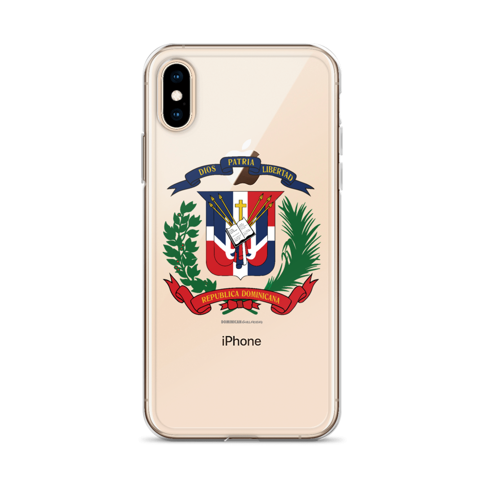 Escudo de la República Dominicana iPhone Case - 2020 - DominicanGirlfriend.com - Frases Dominicanas - República Dominicana Lifestyle Graphic T-Shirts Streetwear & Accessories - New York - Bronx - Washington Heights - Miami - Florida - Boca Chica - USA - Dominican Clothing