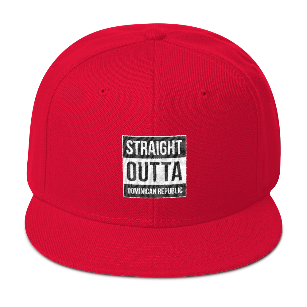 Straight Outta Dominican Republic Snapback  - 2020 - DominicanGirlfriend.com - Frases Dominicanas - República Dominicana Lifestyle Graphic T-Shirts Streetwear & Accessories - New York - Bronx - Washington Heights - Miami - Florida - Boca Chica - USA - Dominican Clothing