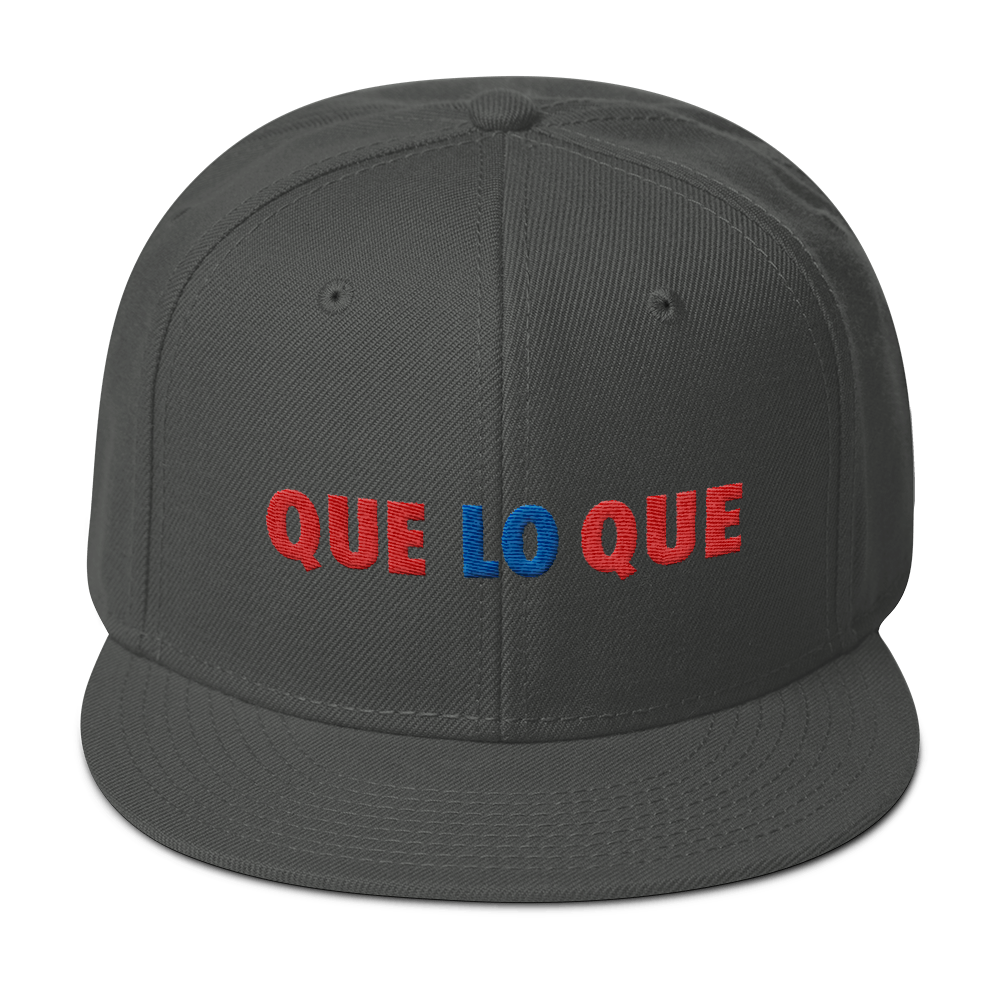 Que Lo Que Snapback Hat  - 2020 - DominicanGirlfriend.com - Frases Dominicanas - República Dominicana Lifestyle Graphic T-Shirts Streetwear & Accessories - New York - Bronx - Washington Heights - Miami - Florida - Boca Chica - USA - Dominican Clothing