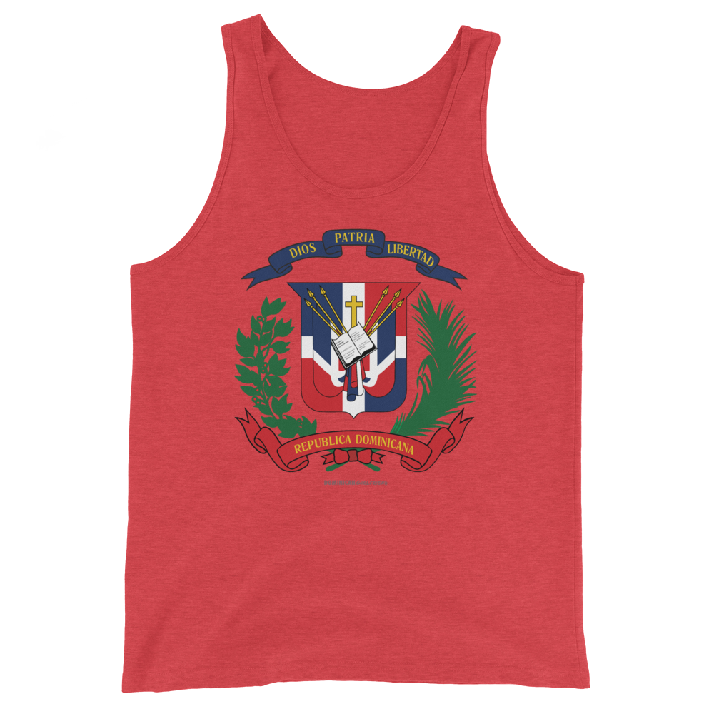 Escudo de la República Dominicana Unisex Tank Top  - 2020 - DominicanGirlfriend.com - Frases Dominicanas - República Dominicana Lifestyle Graphic T-Shirts Streetwear & Accessories - New York - Bronx - Washington Heights - Miami - Florida - Boca Chica - USA - Dominican Clothing