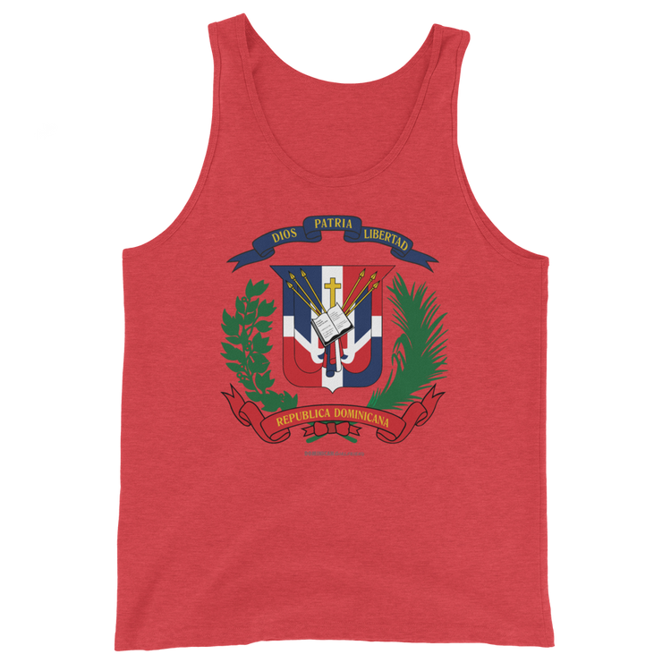 Escudo de la República Dominicana Unisex Tank Top - 2020 - DominicanGirlfriend.com - Frases Dominicanas - República Dominicana Lifestyle Graphic T-Shirts Streetwear & Accessories - New York - Bronx - Washington Heights - Miami - Florida - Boca Chica - USA - Dominican Clothing