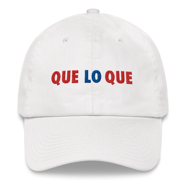 Que Lo Que Dad Hat - 2020 - DominicanGirlfriend.com - Frases Dominicanas - República Dominicana Lifestyle Graphic T-Shirts Streetwear & Accessories - New York - Bronx - Washington Heights - Miami - Florida - Boca Chica - USA - Dominican Clothing