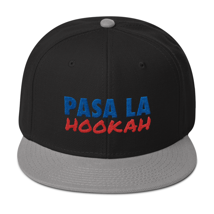 Pasa La Hookah Snapback Hat - 2020 - DominicanGirlfriend.com - Frases Dominicanas - República Dominicana Lifestyle Graphic T-Shirts Streetwear & Accessories - New York - Bronx - Washington Heights - Miami - Florida - Boca Chica - USA - Dominican Clothing