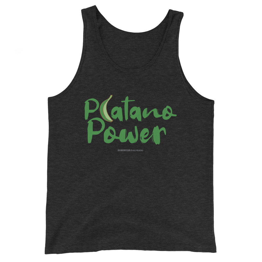 Platano Power Tank Top  - 2020 - DominicanGirlfriend.com - Frases Dominicanas - República Dominicana Lifestyle Graphic T-Shirts Streetwear & Accessories - New York - Bronx - Washington Heights - Miami - Florida - Boca Chica - USA - Dominican Clothing