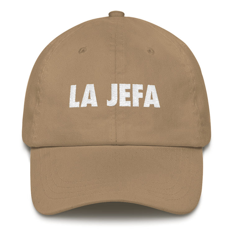 La Jefa Dad Hat - 2020 - DominicanGirlfriend.com - Frases Dominicanas - República Dominicana Lifestyle Graphic T-Shirts Streetwear & Accessories - New York - Bronx - Washington Heights - Miami - Florida - Boca Chica - USA - Dominican Clothing