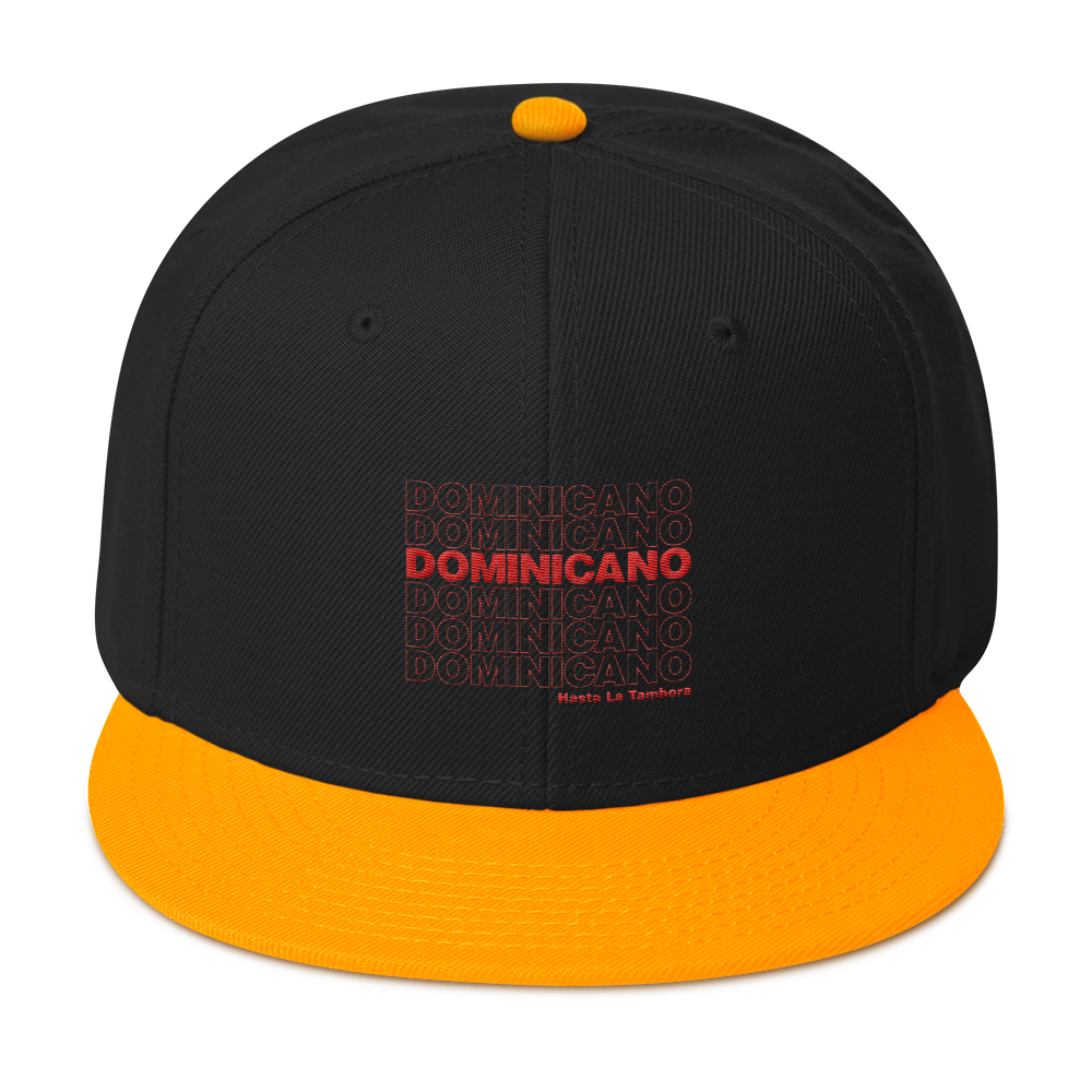 Dominicano Hasta La Tambora Snapback  - 2020 - DominicanGirlfriend.com - Frases Dominicanas - República Dominicana Lifestyle Graphic T-Shirts Streetwear & Accessories - New York - Bronx - Washington Heights - Miami - Florida - Boca Chica - USA - Dominican Clothing