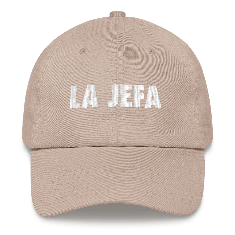 La Jefa Dad Hat  - 2020 - DominicanGirlfriend.com - Frases Dominicanas - República Dominicana Lifestyle Graphic T-Shirts Streetwear & Accessories - New York - Bronx - Washington Heights - Miami - Florida - Boca Chica - USA - Dominican Clothing