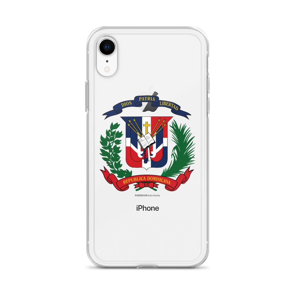 Escudo de la República Dominicana iPhone Case - 2020 - DominicanGirlfriend.com - Frases Dominicanas - República Dominicana Lifestyle Graphic T-Shirts Streetwear & Accessories - New York - Bronx - Washington Heights - Miami - Florida - Boca Chica - USA - Dominican Clothing