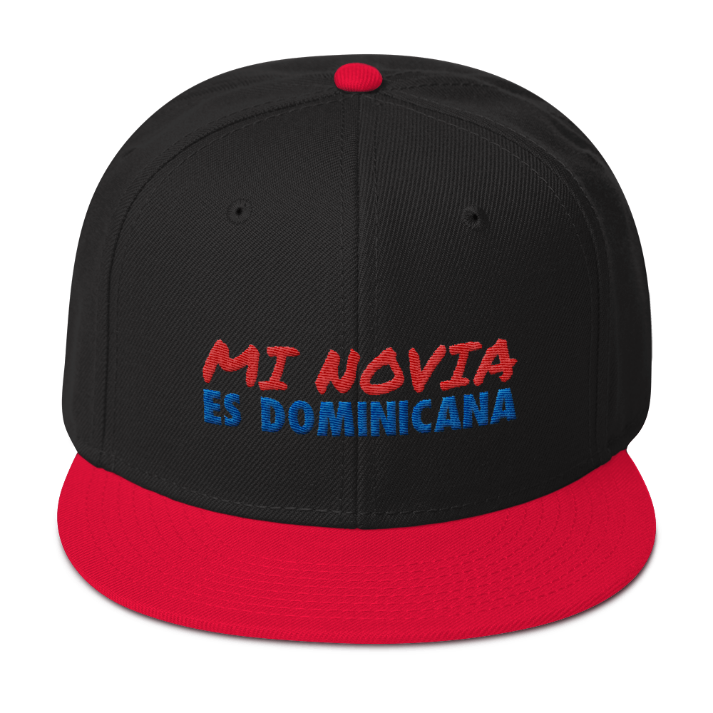 Mi Novia Es Dominicana Snapback Hat  - 2020 - DominicanGirlfriend.com - Frases Dominicanas - República Dominicana Lifestyle Graphic T-Shirts Streetwear & Accessories - New York - Bronx - Washington Heights - Miami - Florida - Boca Chica - USA - Dominican Clothing