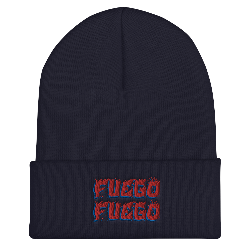 Fuego Cuffed Beanie - 2020 - DominicanGirlfriend.com - Frases Dominicanas - República Dominicana Lifestyle Graphic T-Shirts Streetwear & Accessories - New York - Bronx - Washington Heights - Miami - Florida - Boca Chica - USA - Dominican Clothing