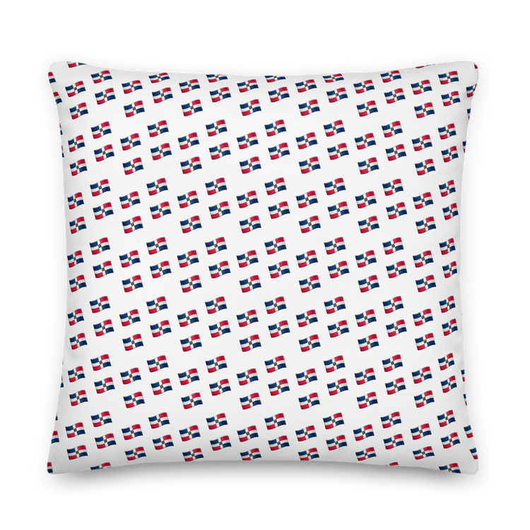 All-Over Emoji República Dominicana Flag Premium Pillow - 2020 - DominicanGirlfriend.com - Frases Dominicanas - República Dominicana Lifestyle Graphic T-Shirts Streetwear & Accessories - New York - Bronx - Washington Heights - Miami - Florida - Boca Chica - USA - Dominican Clothing