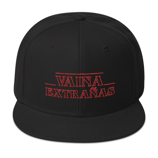 Vaina Extrañas Snapback Hat  - 2020 - DominicanGirlfriend.com - Frases Dominicanas - República Dominicana Lifestyle Graphic T-Shirts Streetwear & Accessories - New York - Bronx - Washington Heights - Miami - Florida - Boca Chica - USA - Dominican Clothing